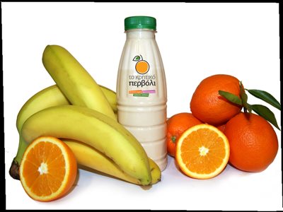 Smoothie πορτοκάλι-μπανάνα-στραγγιστό γιαούρτι & μέλι 500ml
